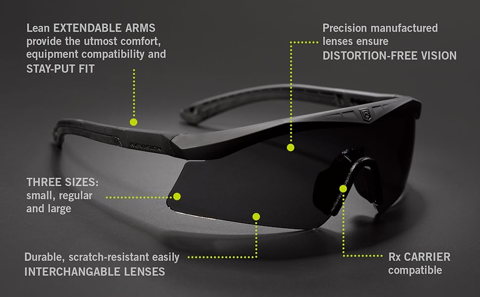 REVISION eyewear USA military glasses high quality lott glasses Revision brand 2in1 white and black glasses high quality eyewear