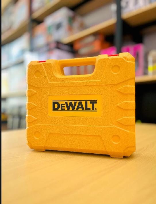 Dewalt rechargeable cordless drill machine with 24 different size heads and 2 rechargeable li-ion battery turbo speed and power drill machine portable drill machine all in one screw driver set