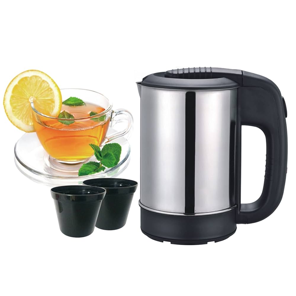 Mini Portable Electric Kettle – 0.5 L, Full‑Automatic, LED Indicator, Stainless‑Steel Body with Insulated Grip – Perfect for Travel & Car Use