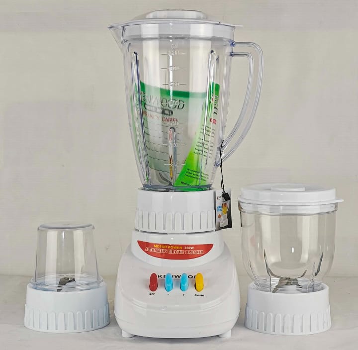 3‑in‑1 Kenwood / 2‑in‑1 Juicer‑Blender – Powerful Motor, 2 L Crystal‑Plastic Jug, Chopper‑Grinder & Juicer Attachments, Multi‑Speed Control