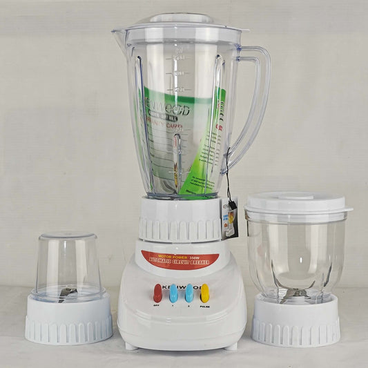 3‑in‑1 Kenwood / 2‑in‑1 Juicer‑Blender – Powerful Motor, 2 L Crystal‑Plastic Jug, Chopper‑Grinder & Juicer Attachments, Multi‑Speed Control