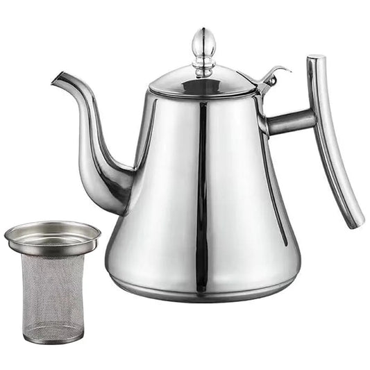 2L Stainless Steel Teapot Kettle with Filter, Induction Compatible