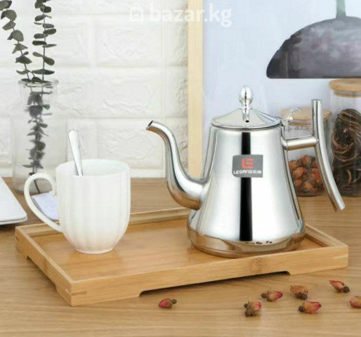 2L Stainless Steel Teapot Kettle with Filter, Induction Compatible