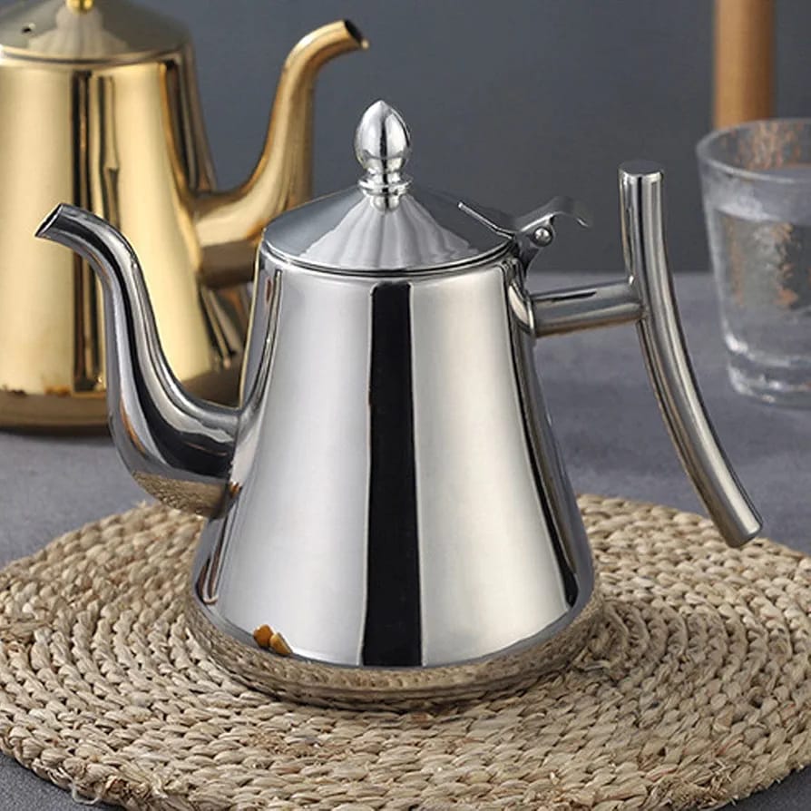 2L Stainless Steel Teapot Kettle with Filter, Induction Compatible